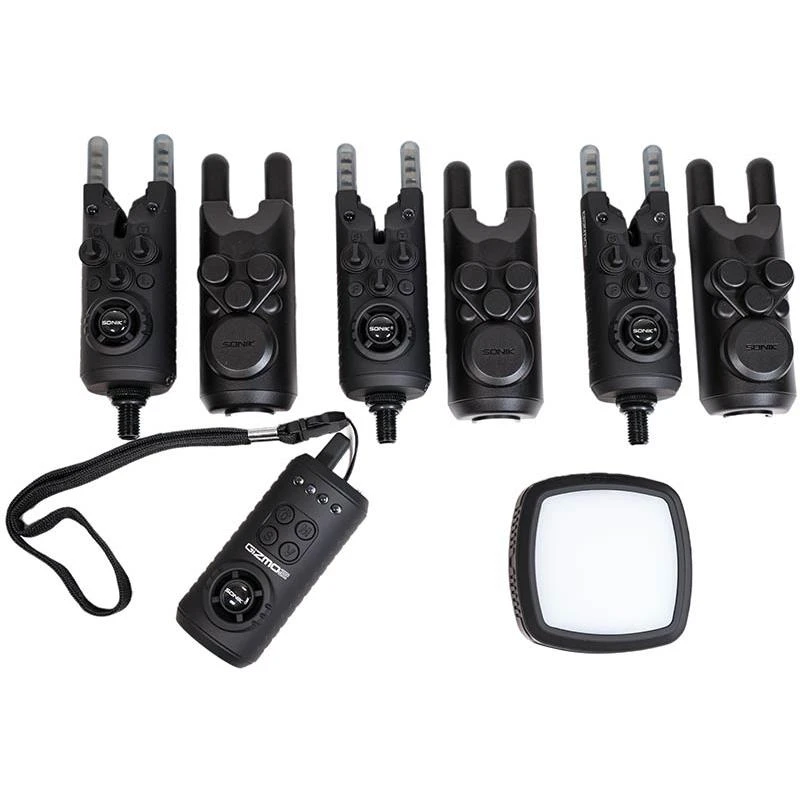 COFFRET DÉTECTEUR DE TOUCHE SONIK GIZMO BITE ALARMS + LAMPE BIVVY 1 COFFRET DÉTECTEUR DE TOUCHE SONIK GIZMO BITE ALARMS + LAMPE BIVVY